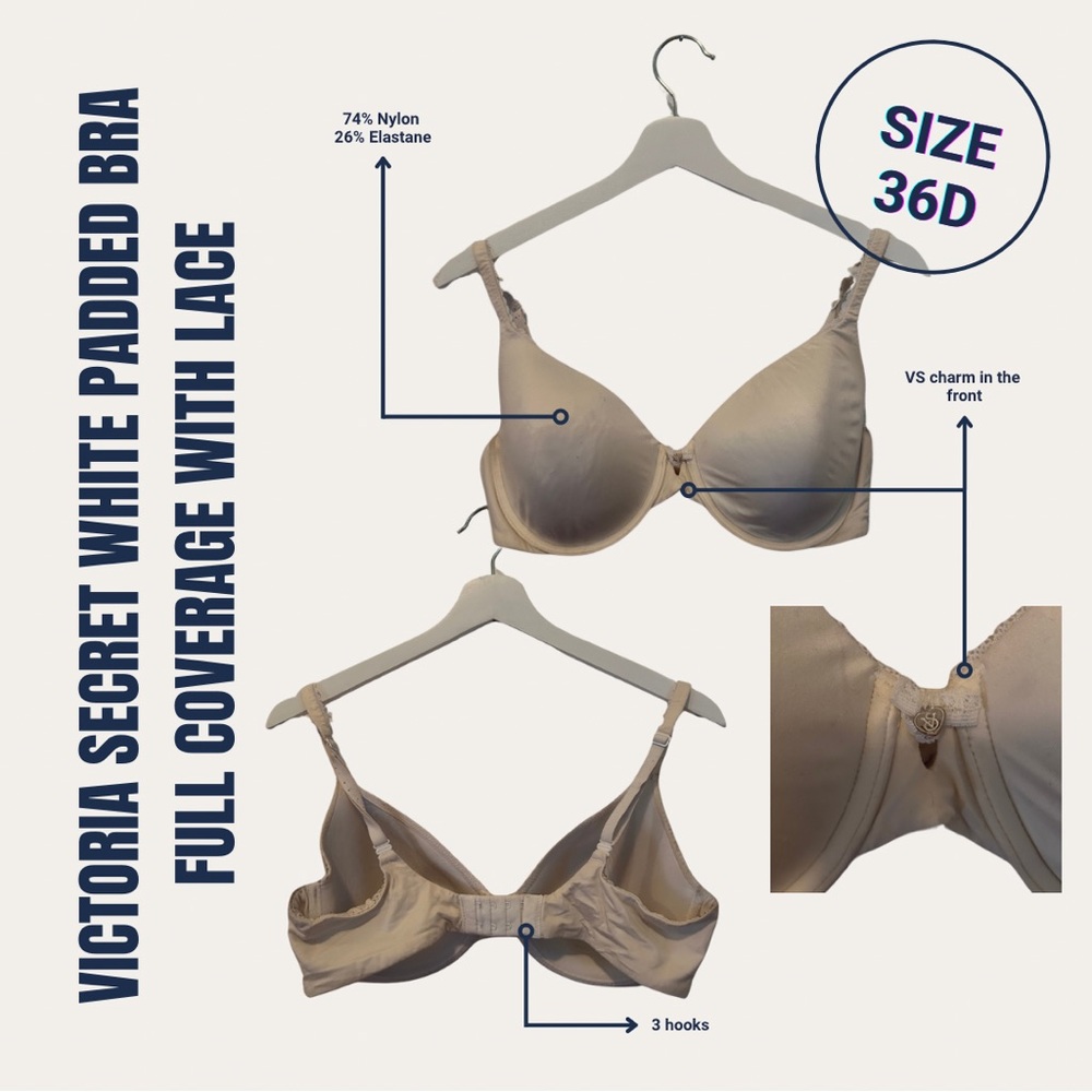 Victoria's Secret White Full Coverage Bra with Underwire